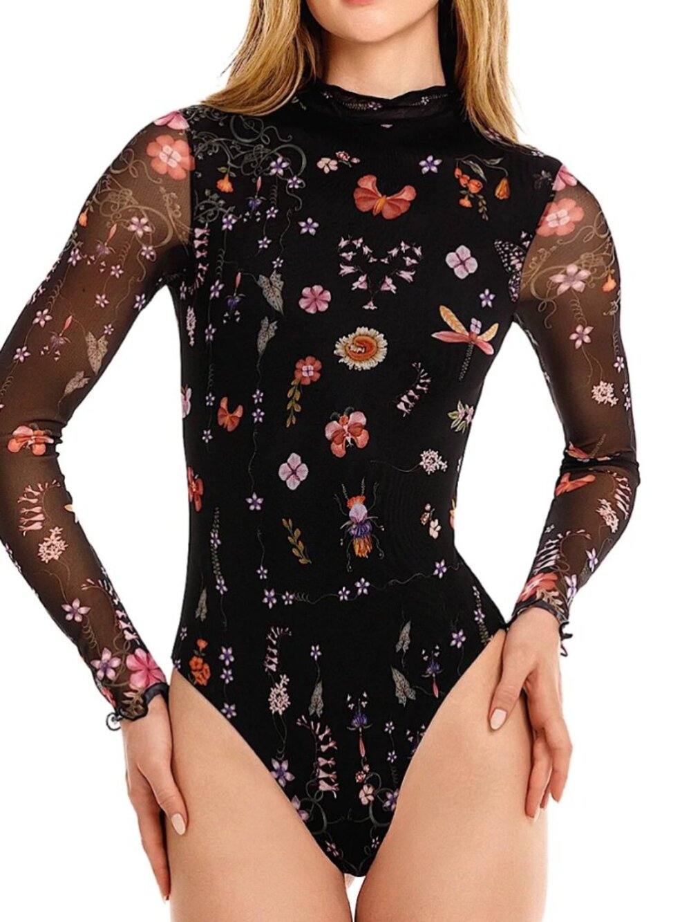 new AGUA BENDITA MEI AMBER one piece swimsuit rashie large